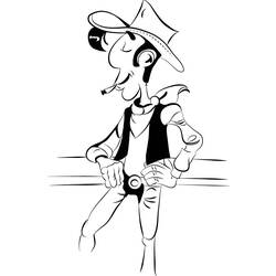 Coloring page: Lucky Luke (Cartoons) #25538 - Free Printable Coloring Pages