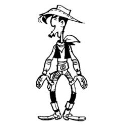 Coloring page: Lucky Luke (Cartoons) #25633 - Free Printable Coloring Pages