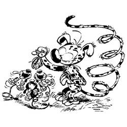 Coloring page: Marsupilami (Cartoons) #50087 - Free Printable Coloring Pages