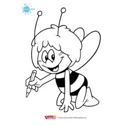 Coloring page: Maya the bee (Cartoons) #28213 - Free Printable Coloring Pages