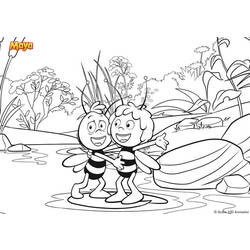 Coloring page: Maya the bee (Cartoons) #28214 - Free Printable Coloring Pages