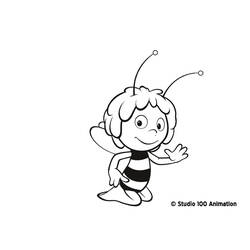 Coloring page: Maya the bee (Cartoons) #28221 - Free Printable Coloring Pages