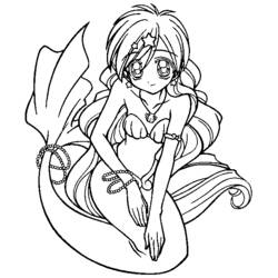 Coloring page: Mermaid Melody: Pichi Pichi Pitch (Cartoons) #53693 - Free Printable Coloring Pages