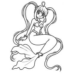 Coloring page: Mermaid Melody: Pichi Pichi Pitch (Cartoons) #53745 - Free Printable Coloring Pages