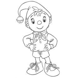 Coloring page: Noddy (Cartoons) #44553 - Free Printable Coloring Pages