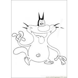 Coloring page: Oggy and the Cockroaches (Cartoons) #37850 - Free Printable Coloring Pages