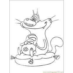 Coloring page: Oggy and the Cockroaches (Cartoons) #37864 - Free Printable Coloring Pages