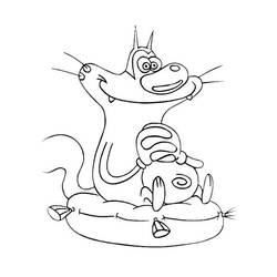 Coloring page: Oggy and the Cockroaches (Cartoons) #37899 - Free Printable Coloring Pages