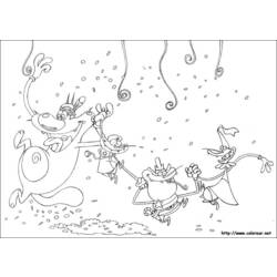 Coloring page: Oggy and the Cockroaches (Cartoons) #37942 - Free Printable Coloring Pages
