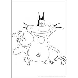 Coloring page: Oggy and the Cockroaches (Cartoons) #37960 - Free Printable Coloring Pages
