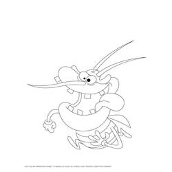 Coloring page: Oggy and the Cockroaches (Cartoons) #37962 - Free Printable Coloring Pages