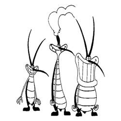 Coloring pages: Oggy and the Cockroaches - Free Printable Coloring Pages