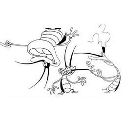 Coloring page: Oggy and the Cockroaches (Cartoons) #38024 - Free Printable Coloring Pages