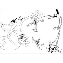 Coloring page: Oggy and the Cockroaches (Cartoons) #38031 - Free Printable Coloring Pages