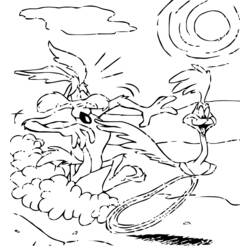 Coloring page: Road Runner and Wile E. Coyote (Cartoons) #47146 - Free Printable Coloring Pages