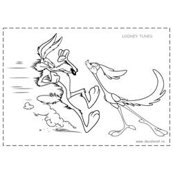 Coloring page: Road Runner and Wile E. Coyote (Cartoons) #47268 - Free Printable Coloring Pages