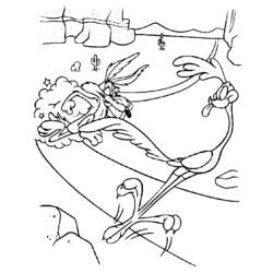 Coloring page: Road Runner and Wile E. Coyote (Cartoons) #47271 - Free Printable Coloring Pages