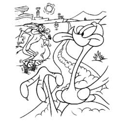 Coloring page: Road Runner and Wile E. Coyote (Cartoons) #47297 - Free Printable Coloring Pages
