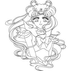 Coloring page: Sailor Moon (Cartoons) #50237 - Free Printable Coloring Pages