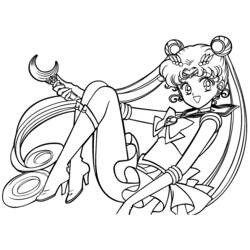 Coloring page: Sailor Moon (Cartoons) #50238 - Free Printable Coloring Pages