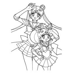 Coloring page: Sailor Moon (Cartoons) #50260 - Free Printable Coloring Pages