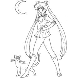 Coloring page: Sailor Moon (Cartoons) #50263 - Free Printable Coloring Pages