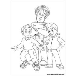 Coloring page: Sam the Fireman (Cartoons) #39802 - Free Printable Coloring Pages