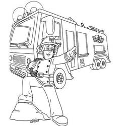 Coloring page: Sam the Fireman (Cartoons) #39828 - Free Printable Coloring Pages