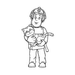 Coloring page: Sam the Fireman (Cartoons) #39843 - Free Printable Coloring Pages