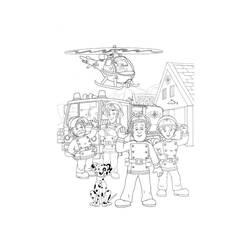 Coloring page: Sam the Fireman (Cartoons) #39864 - Free Printable Coloring Pages