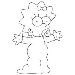 Coloring page: Simpsons (Cartoons) #23868 - Free Printable Coloring Pages