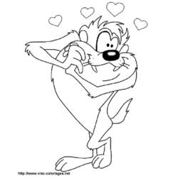 Coloring page: Taz (Cartoons) #30919 - Free Printable Coloring Pages