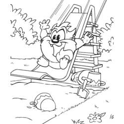 Coloring page: Taz (Cartoons) #30950 - Free Printable Coloring Pages