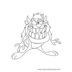 Coloring page: Taz (Cartoons) #30963 - Free Printable Coloring Pages