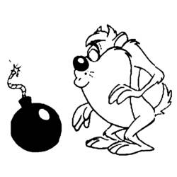 Coloring page: Taz (Cartoons) #30968 - Free Printable Coloring Pages