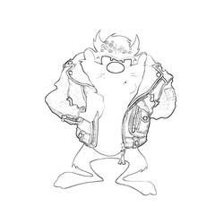 Coloring page: Taz (Cartoons) #31029 - Free Printable Coloring Pages