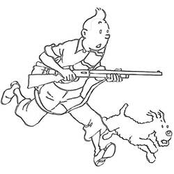 Coloring page: Tintin (Cartoons) #25754 - Free Printable Coloring Pages