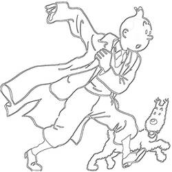 Coloring page: Tintin (Cartoons) #25814 - Free Printable Coloring Pages