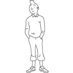 Coloring page: Tintin (Cartoons) #25824 - Free Printable Coloring Pages