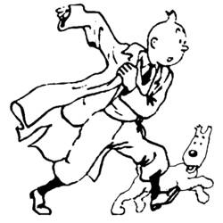Coloring page: Tintin (Cartoons) #25856 - Free Printable Coloring Pages