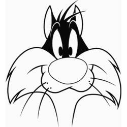 Coloring page: Tweety and Sylvester (Cartoons) #29214 - Free Printable Coloring Pages