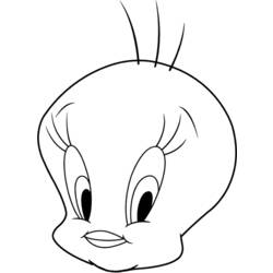 Coloring page: Tweety and Sylvester (Cartoons) #29276 - Free Printable Coloring Pages