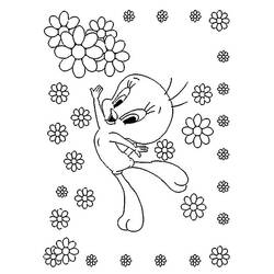 Coloring page: Tweety and Sylvester (Cartoons) #29327 - Free Printable Coloring Pages