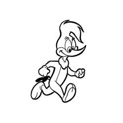 Coloring page: Woody Woodpecker (Cartoons) #28406 - Free Printable Coloring Pages