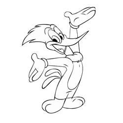 Coloring page: Woody Woodpecker (Cartoons) #28408 - Free Printable Coloring Pages