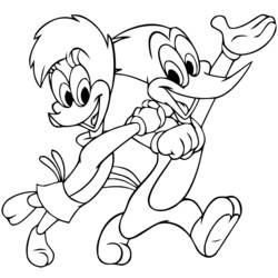 Coloring page: Woody Woodpecker (Cartoons) #28412 - Free Printable Coloring Pages
