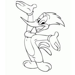 Coloring page: Woody Woodpecker (Cartoons) #28413 - Free Printable Coloring Pages