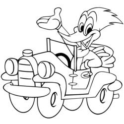 Coloring page: Woody Woodpecker (Cartoons) #28442 - Free Printable Coloring Pages