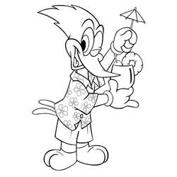 Coloring page: Woody Woodpecker (Cartoons) #28460 - Free Printable Coloring Pages