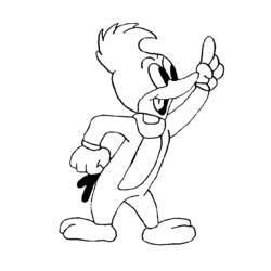 Coloring page: Woody Woodpecker (Cartoons) #28461 - Free Printable Coloring Pages